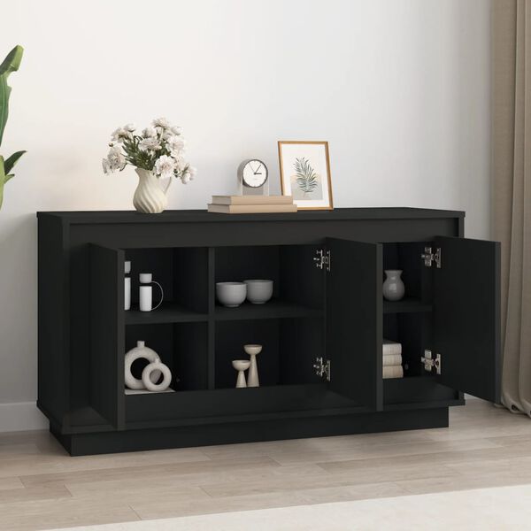 vidaXL Sideboard Schwarz 102x35x55 cm Holzwerkstoff