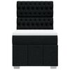 vidaXL Boxspringbett mit Matratze Schwarz 100x200 cm Stoff