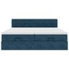 vidaXL Ottoman-Bett mit Matratzen Dunkelblau 200x200 cm Samt