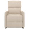 vidaXL Massagesessel mit Aufstehhilfe Creme Mikrofasergewebe