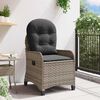 vidaXL Relaxsessel Grau 56 x 66 x 95cm Poly-Rattan