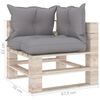 vidaXL 7-tlg. Garten-Lounge-Set aus Paletten mit Kissen Kiefernholz