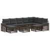 vidaXL Gartensofa-set 10 stk. Grau und Dunkelgrau Poly-Rattan