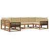 vidaXL Outdoor-Sofagarnitur 6 stk. Natur und Beige