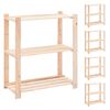 vidaXL Lagerregale 3 B&ouml;den 5 Stk. 80x38x90cm Massivholz Kiefer 150kg