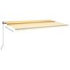 vidaXL Standmarkise Automatisch 600x350 cm Gelb/Weiß