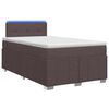 vidaXL Boxspringbett mit Matratze Dunkelbraun 120 x 190 cm Stoff
