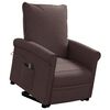 vidaXL Aufstehsessel Dunkelbraun Stoff