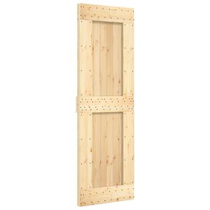 vidaXL Schiebet&uuml;r NARVIK Nat&uuml;rlich und Schwarz 70 x 210 cm (152,5 cm)