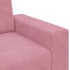 vidaXL | 3-Sitzer-Sofa | mit Kissen Rosa Samt