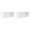 vidaXL CD Aufbewahrungsregal 2 Stk. Wei&szlig; 40 x 17 x 17 cm Holzwerkstoff