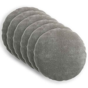 vidaXL Kissenbezug 6 stk. HEERLEN Dunkelgrau &Oslash; 30 cm Chenille-Stoff