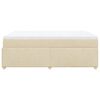 vidaXL Boxspringbett mit Matratze Creme 140x200 cm Stoff