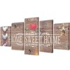 vidaXL Bilder Dekoration Set Home Sweet Home 100 x 50 cm
