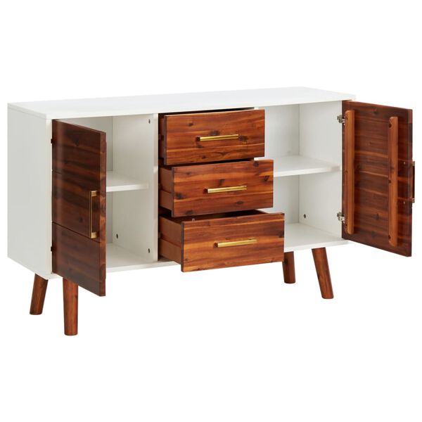 vidaXL Sideboard 110x35x70 cm Massivholz Akazie und MDF