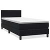 vidaXL Boxspringbett mit Matratze & LED Schwarz 80x220 cm Samt