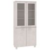 vidaXL Highboard HAMAR Massivholz Kiefer Wei&szlig;