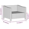 vidaXL Gartensessel mit Kissen Grau Poly Rattan
