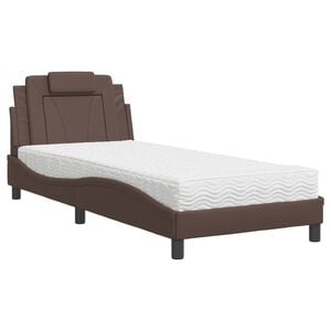 vidaXL Bett "Viana" mit Matratze Braun 80x200 cm Kunstleder