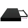 vidaXL Schweberegale 4 Stk. Schwarz 80x23,5x3,8 cm MDF