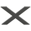 vidaXL Couchtischbeine X-Form 2 Stk. Anthrazit 70x(42-43) cm Stahl