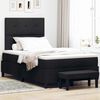 vidaXL Boxspringbett mit Matratze Schwarz 120 x 190 cm Stoff