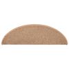 vidaXL Stufenmatten 15 Stk. 65x21x4 cm Hellbraun Halbrund Gro&szlig;