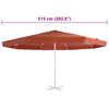 vidaXL Ersatzbezug f&uuml;r Sonnenschirm Terracotta-Rot 500 cm