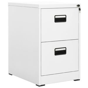 vidaXL Aktenschrank Wei&szlig; 46x62x72,5 cm Stahl