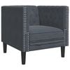 vidaXL Chesterfield-Sessel Dunkelgrau Samt