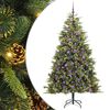 vidaXL K&uuml;nstlicher klappbarer Weihnachtsbaum mit Tannenzapfen 210 cm