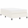 vidaXL Boxspringbett Creme und Wei&szlig; 203 x 120 x 60 cm Cordstoff