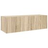 vidaXL TV-Wandschrank mit LED-Leuchten Sonoma-Eiche 100x35x31 cm