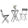 vidaXL Klapp Bistro Set 3 pcs Anthrazit Stahl