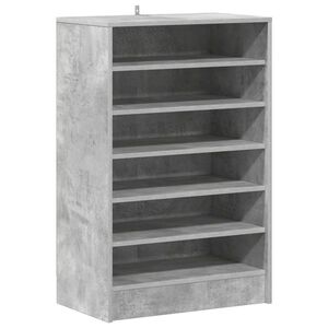 vidaXL Schuhschrank Betongrau 60x35x92 cm Holzwerkstoff