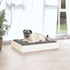 vidaXL Hundebett Weiß 61,5x49x9 cm Massivholz Kiefer