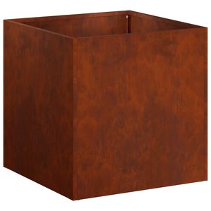 vidaXL Garten-Pflanzgef&auml;&szlig; Rostoptik 25 x 25 x 25 cm Wetterfeststahl