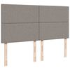 vidaXL Boxspringbett mit Matratze Taupe 180x200 cm Stoff