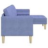 vidaXL Sofa Set mit Kissen Jeans blau 173 x 131 x 67 cm Polyester