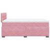 vidaXL Boxspringbett mit Matratze Rosa 120x200 cm Samt