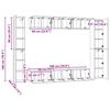 vidaXL 10-tlg. TV-Schrank-Set Grau Sonoma Holzwerkstoff