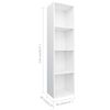 vidaXL Bücherregal/TV-Schrank Weiß 36×30×143 cm Holzwerkstoff