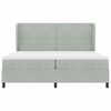 vidaXL Boxspringbett mit Matratze Hellgrau 200 x 200 cm Polyester
