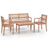 vidaXL 4-tlg. Garten-Lounge-Set Massivholz Teak