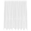 vidaXL Spitzenvorhang mit Vorh&auml;ngen Floral Wei&szlig; 140 x 200 cm Polyester