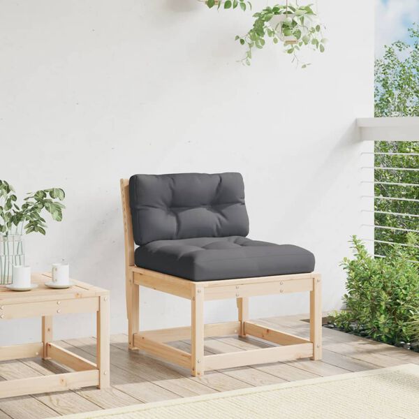 vidaXL Gartensofa mit Kissen Massivholz Kiefer