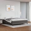vidaXL Taschenfederkernmatratze Mittel Grau 180x200x20 cm Kunstleder