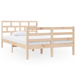 vidaXL Massivholzbett 120x190 cm