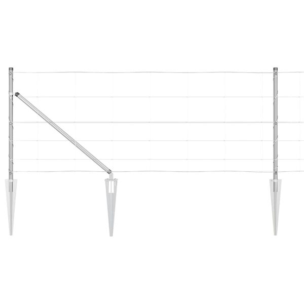 vidaXL Zaunpfosten Galvanisiert 25 x 0,8 m Stahl