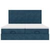 vidaXL Ottoman-Bett mit Matratzen & LED Dunkelblau 200x200 cm Samt